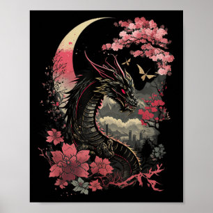 Poster Japonais esthétique Dragon japonais Art japonais T