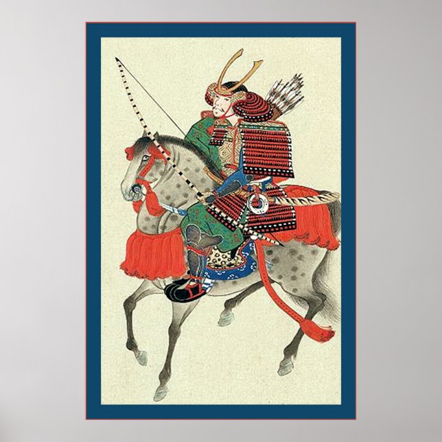 Poster Japonais Samurai ~ Vintage Japonais (Devant)