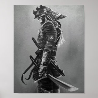 Poster japonais Samurai Warrior