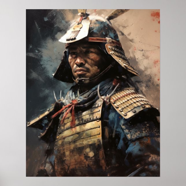 Poster japonais Samurai Warrior Art (Devant)