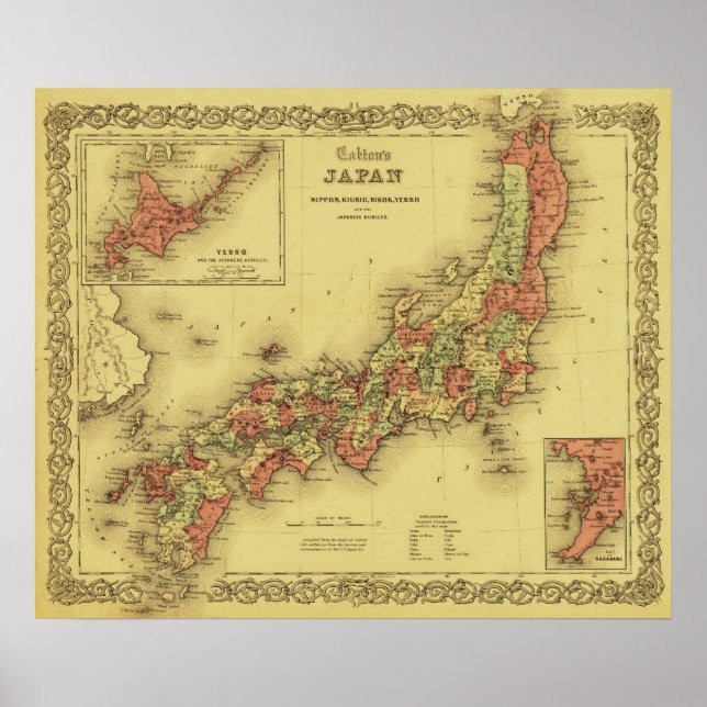 Poster JaponCarte panoramiqueJapon (Devant)