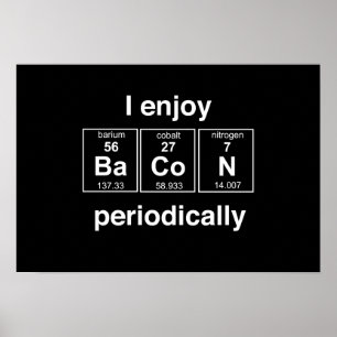 Poster J'apprécie le lard périodiquement