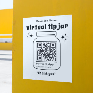 Poster Jar de conseil virtuel avec code QR
