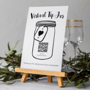 Poster Jar de conseil virtuel mariage avec code QR
