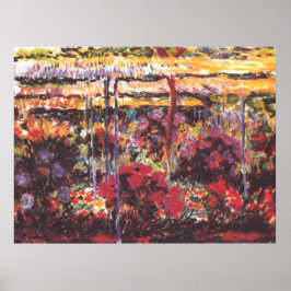 Poster Jardin à Giverny - Claude Monet - c1900