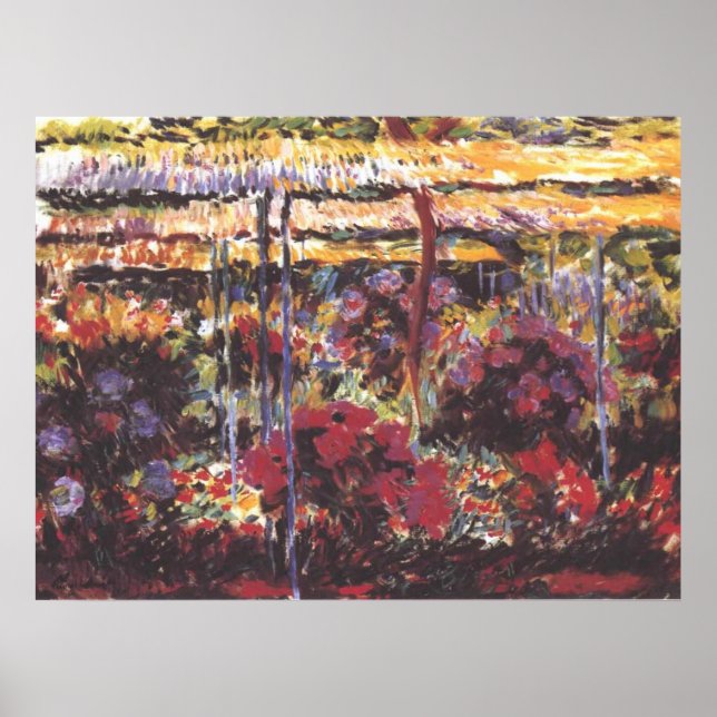 Poster Jardin à Giverny - Claude Monet - c1900 (Devant)