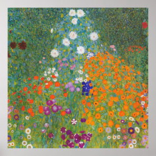 Poster Jardin agricole avec tournesols — Gustav Klimt