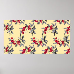 Poster Jardin aquarelle rowan plante transparent motif su
