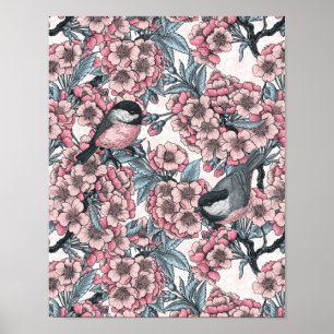 Poster Jardin aux cerisiers