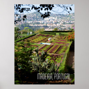 Poster Jardin botanique de Funchal à Madère Portugal