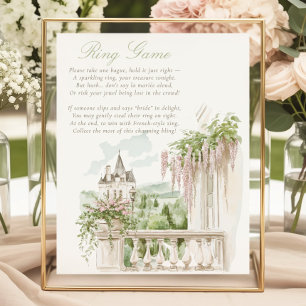 Poster Jardin Château Romantique Français Bague Jeu Maria