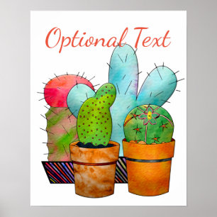 Poster Jardin coloré de Cactus
