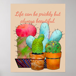 Poster Jardin coloré de Cactus