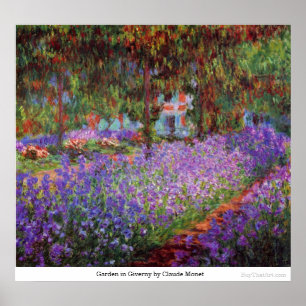 Poster Jardin dans Giverny par Claude Monet