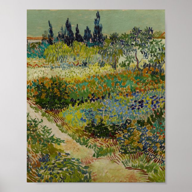 Poster Jardin d'Arles - Vincent Van Gogh (Devant)