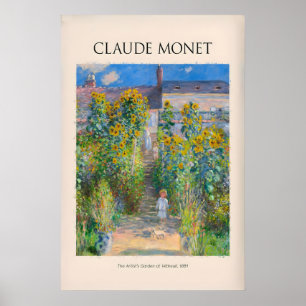 Poster Jardin d'artiste de Monet à Vétheuil Tournesols