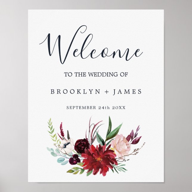 Poster Jardin d'automne | Mariage de bienvenue de Bourgog (Devant)