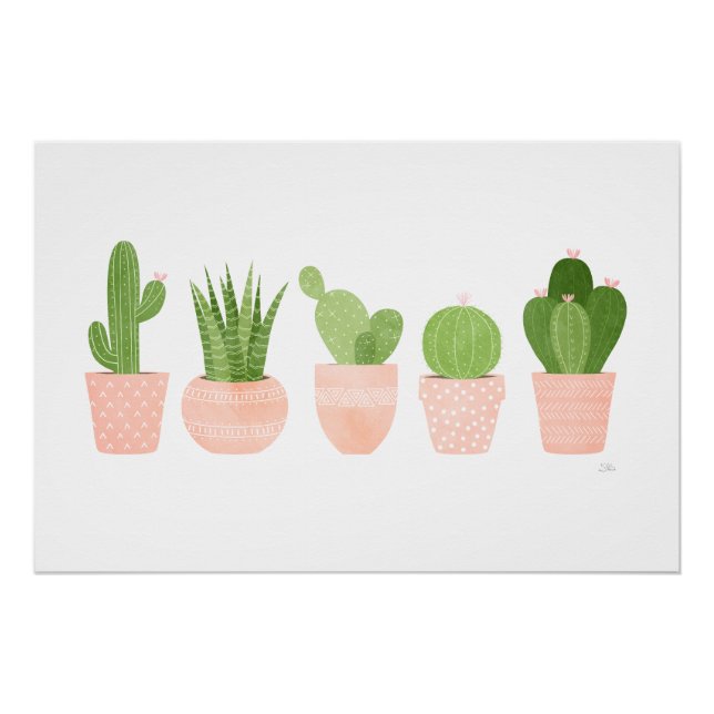 Poster Jardin de Cactus (Devant)
