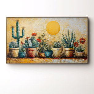 Poster Jardin De Cactus En Pots