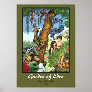 Poster Jardin de copie d'Éden