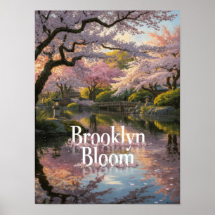Poster Jardin de fleurs de cerisier de Brooklyn Bloom