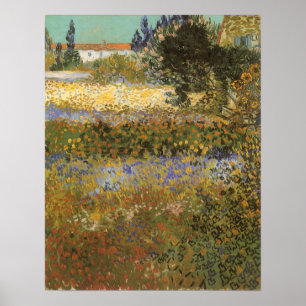 Poster Jardin de fleurs par Vincent van Gogh