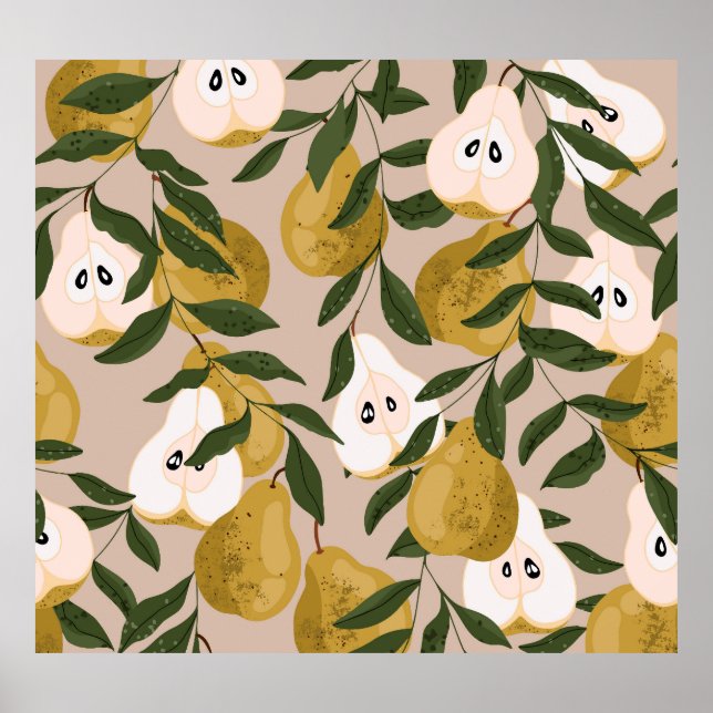Poster Jardin de fleurs : Petites fleurs mignonnes (Devant)