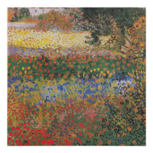Poster Jardin de fleurs - Vincent van Gogh
