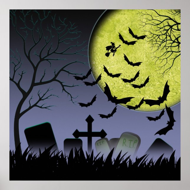 Poster Jardin de Halloween Grave (Devant)