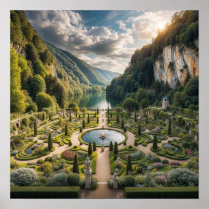 Poster Jardin de la rivière Serene - La Majesté de la nat