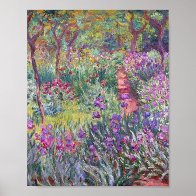 Poster Jardin de l'artiste à Giverny par Claude Monet (Devant)