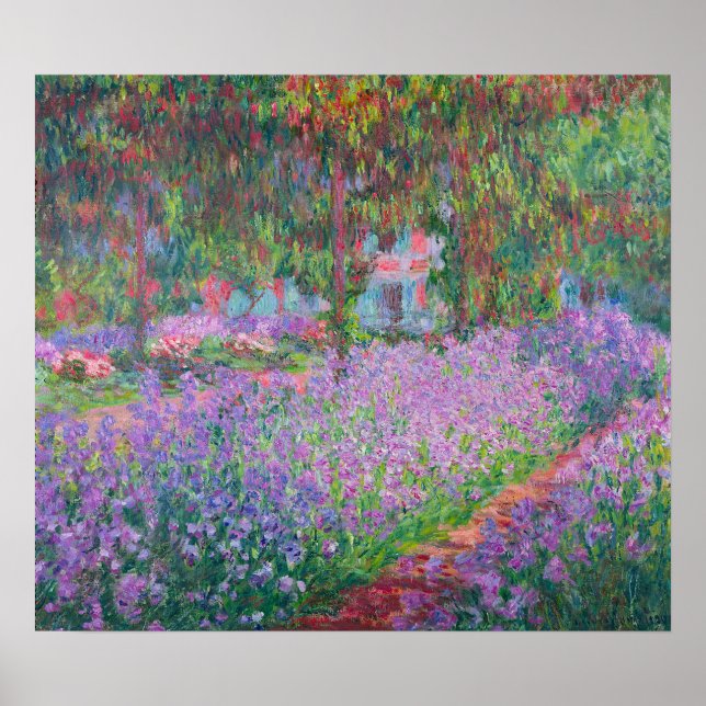 Poster Jardin de l'artiste à Giverny par Claude Monet (Devant)