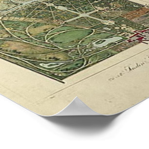 Poster Jardin de paysage plan Gabriel Thouin de