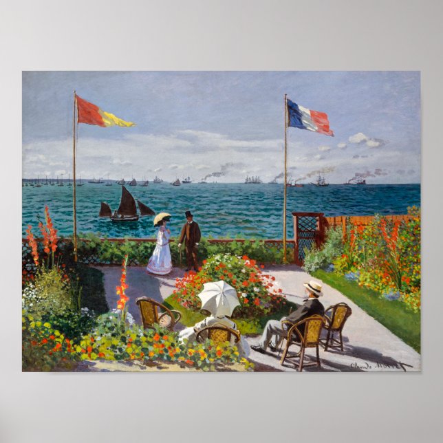 Poster Jardin de Sainte-Adresse | CLAUDE MONET | (Devant)