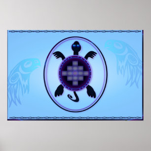 Poster Jardin de tortue courageux
