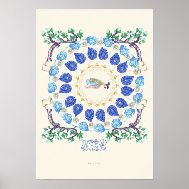 Poster jardin de yoga II (Devant)