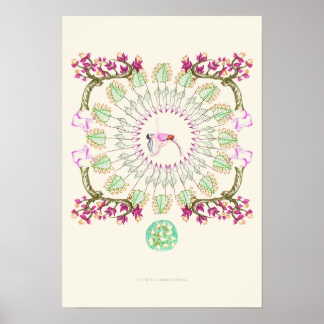 Poster jardin de yoga III (Devant)