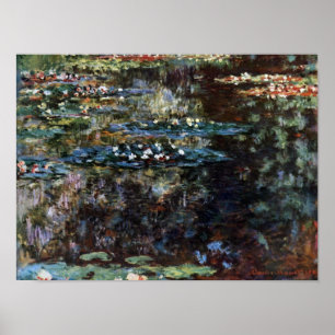 Poster Jardin d'eau à Giverny, France par Claude Monet