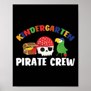 Poster Jardin d'enfants Équipage de pirates Halloween Sch