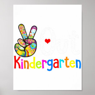 Poster Jardin D'Enfants Journée Dernière De L'École Jardi
