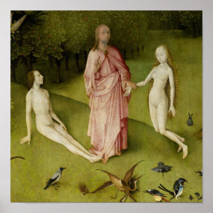 Poster Jardin des délices terrestres, XVe siècle