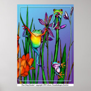 Poster Jardin des grenouilles