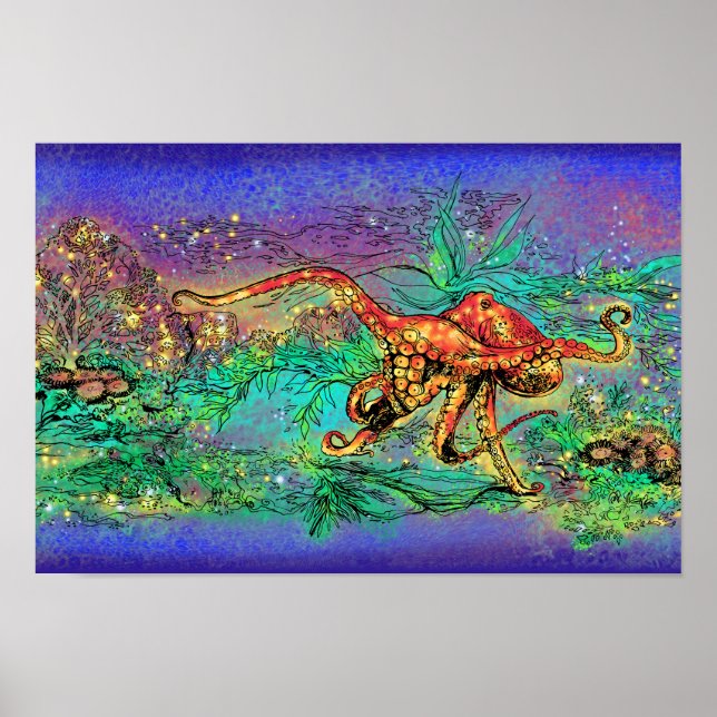 Poster Jardin des poulpes (Devant)