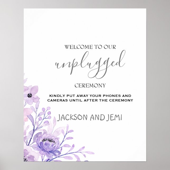 Poster Jardin d'été Aquarelle Mariage floral (Devant)
