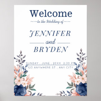 Poster Jardin d'été Aquarelle Mariage floral