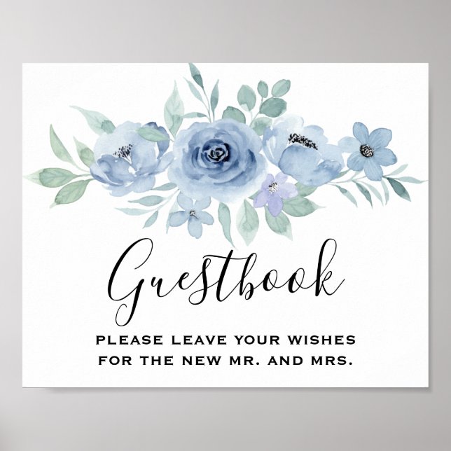 Poster Jardin d'été Aquarelle Mariage floral (Devant)