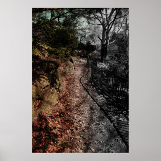 Poster Jardin du bien et du mal...Je marche la ligne