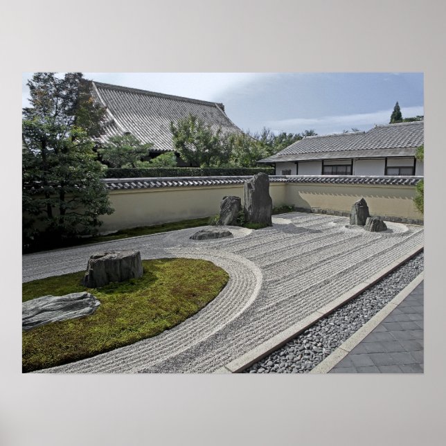 Poster Jardin du temple de Ryogen-in - Kyoto Japon (Devant)