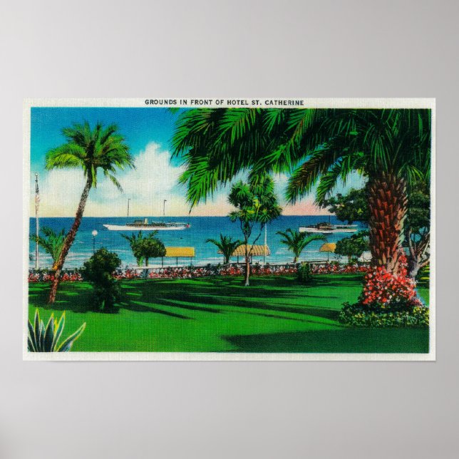 Poster Jardin en face de l'Hôtel St Catherine (Devant)