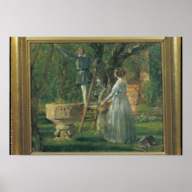 Poster Jardin en Ringsted avec un Baptême antique (Devant)